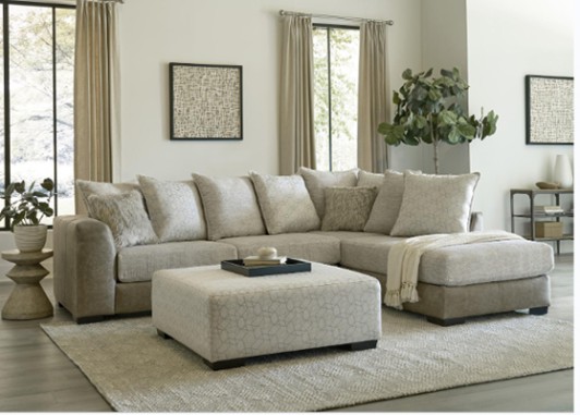 Zaftig Parchment Sectional